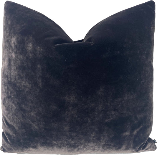 Designer Velvet Pillow in Eggplant