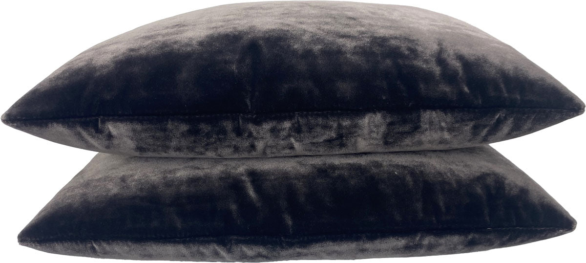 Designer Velvet Pillows in Eggplant