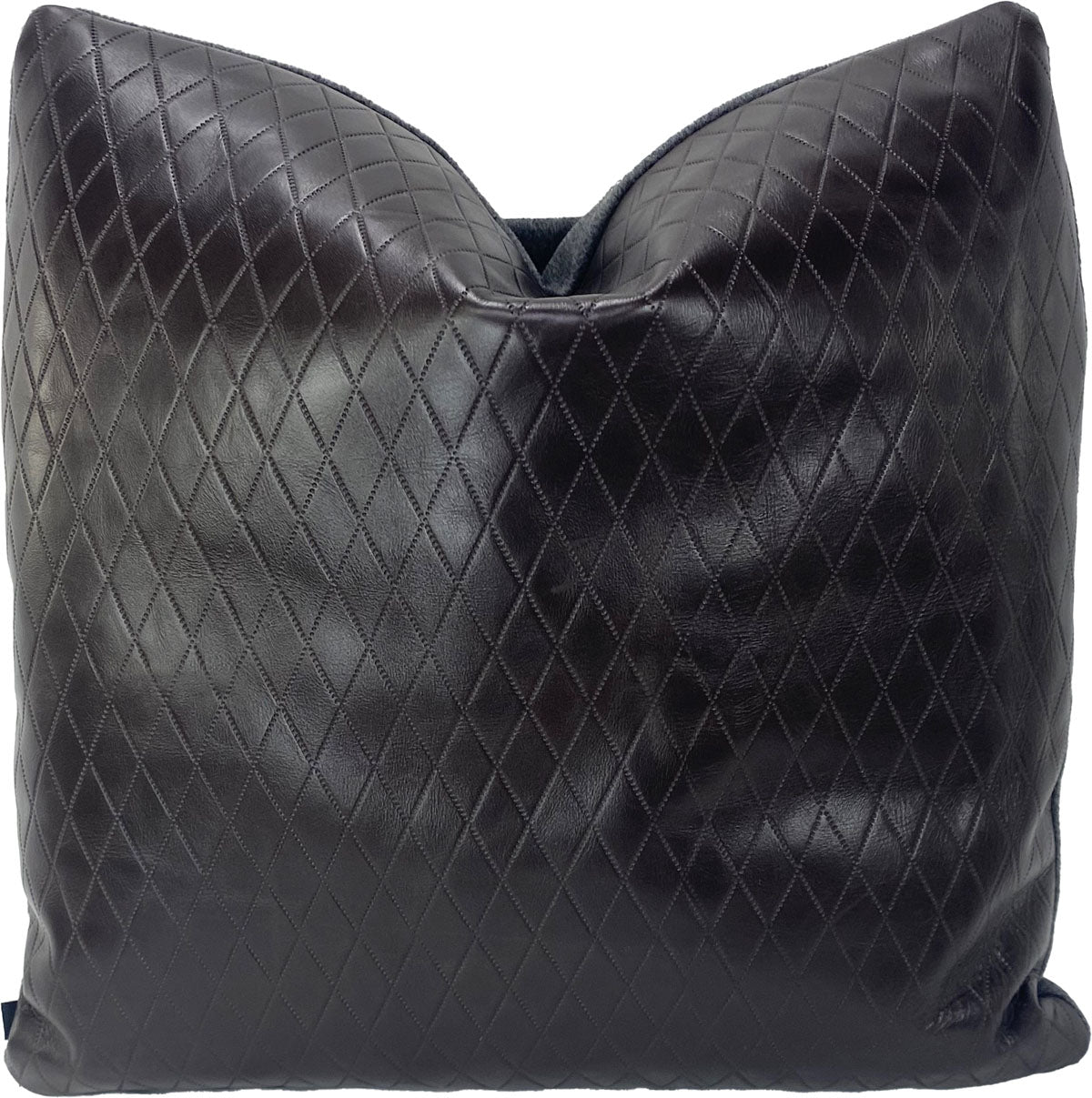 Moore & Giles Diamond-Etched Leather Pillow