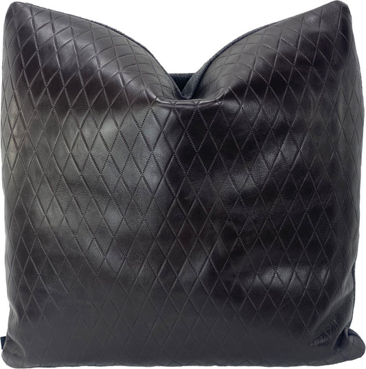 Moore & Giles Diamond-Etched Leather Pillow