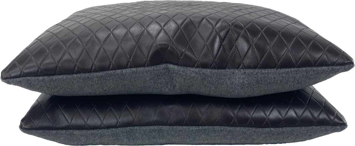 Moore & Giles Diamond-Etched Leather Pillows