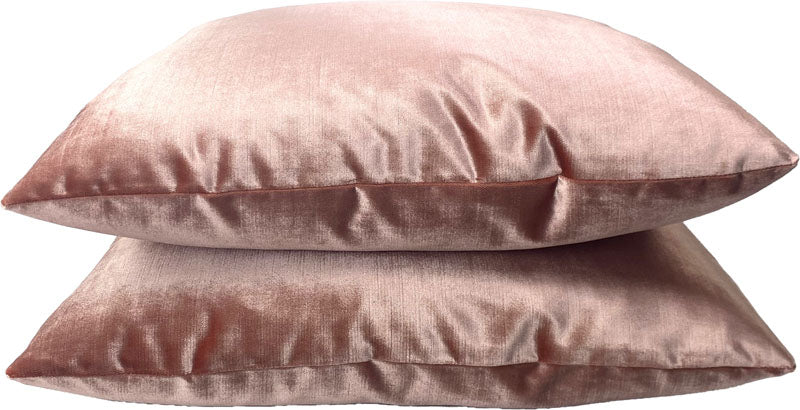 Apricot Velvet Pillows