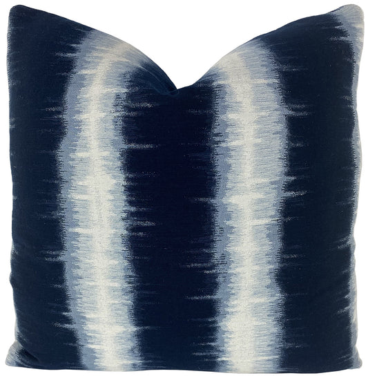Morgan Fabric Banda Indigo throw pillow