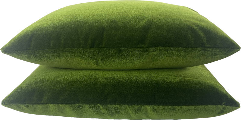 Designer Velvet Pillows in Fern Green