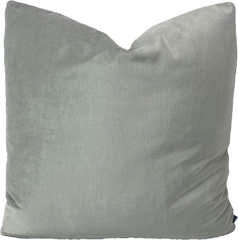 Pale Jade Velvet throw pillows
