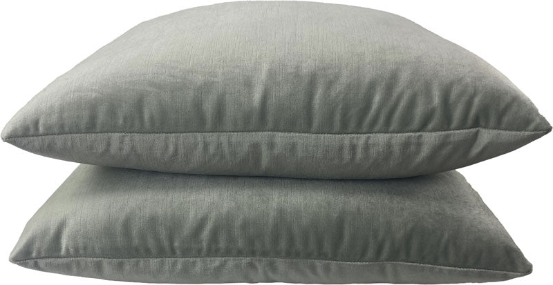 Pale Jade Velvet throw pillows