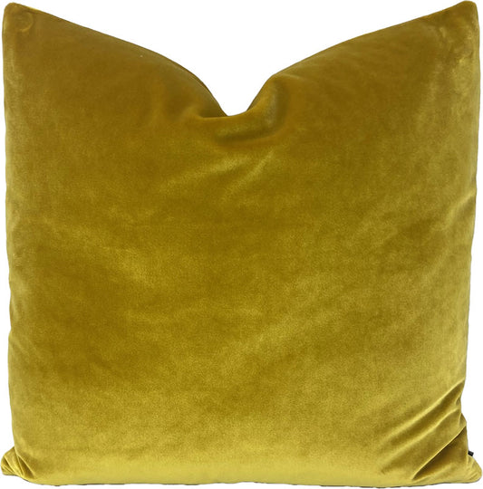 accent pillows in plush gold velvet