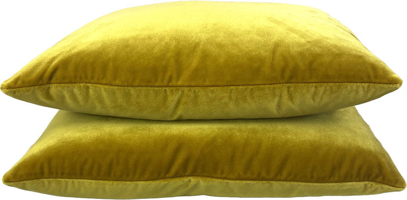 accent pillows in plush gold velvet