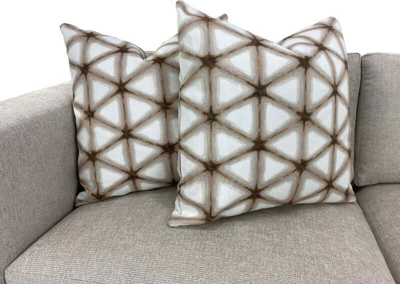 throw pillows in Shibori Ironwood