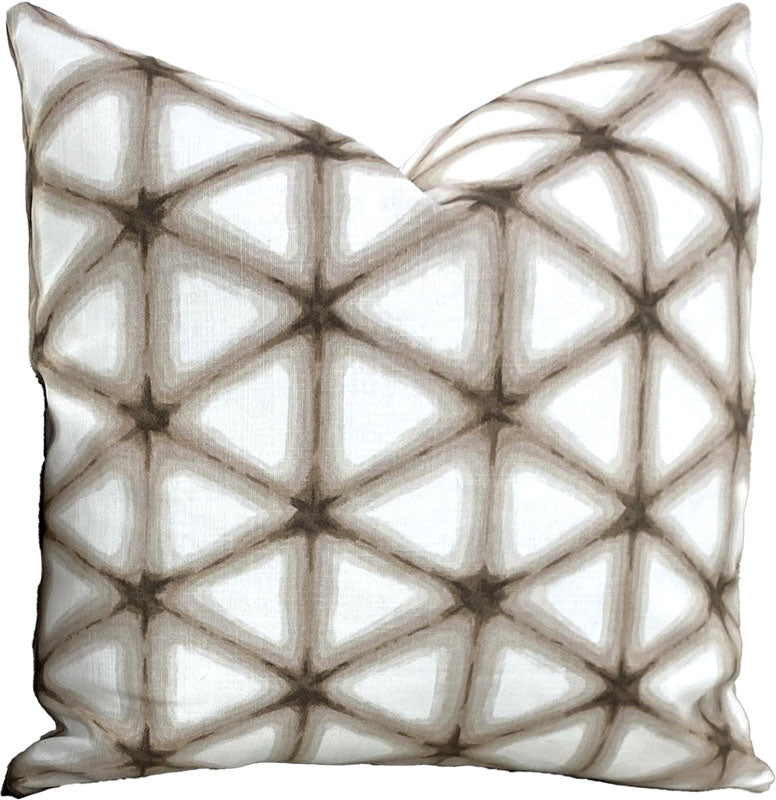 throw pillows in Shibori Ironwood