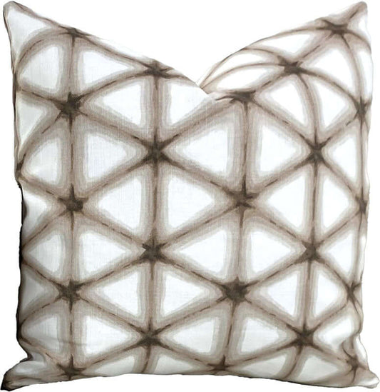 throw pillows in Shibori Ironwood
