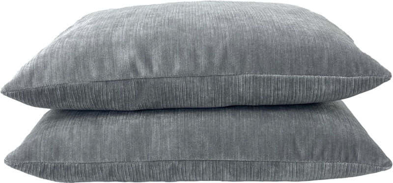 textured grey velvet throw pillows