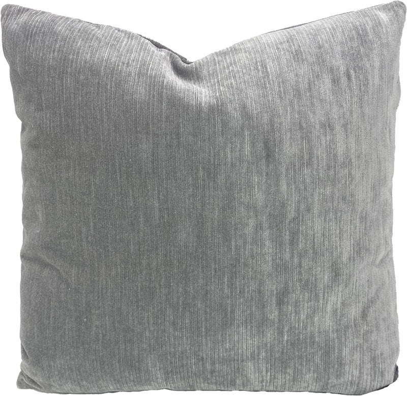textured grey velvet throw pillows