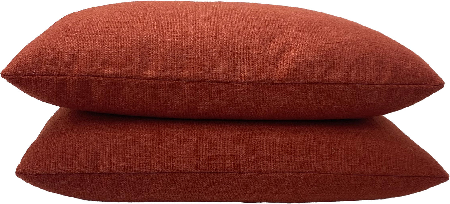 Designer Chenille Pillows in Brick