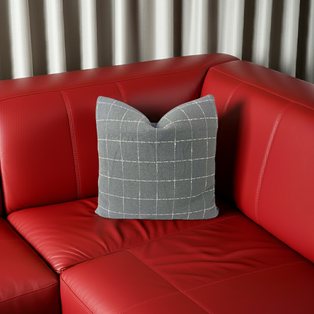 Ralph Lauren Windowpane Weave Throw Pillows in Slate