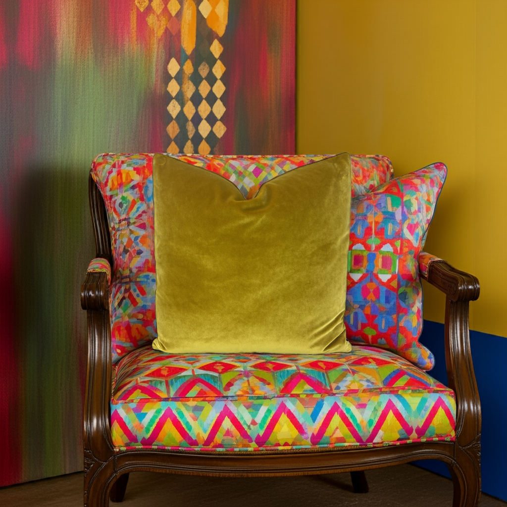 Plush Designer Velvet Throw Pillows in Gold