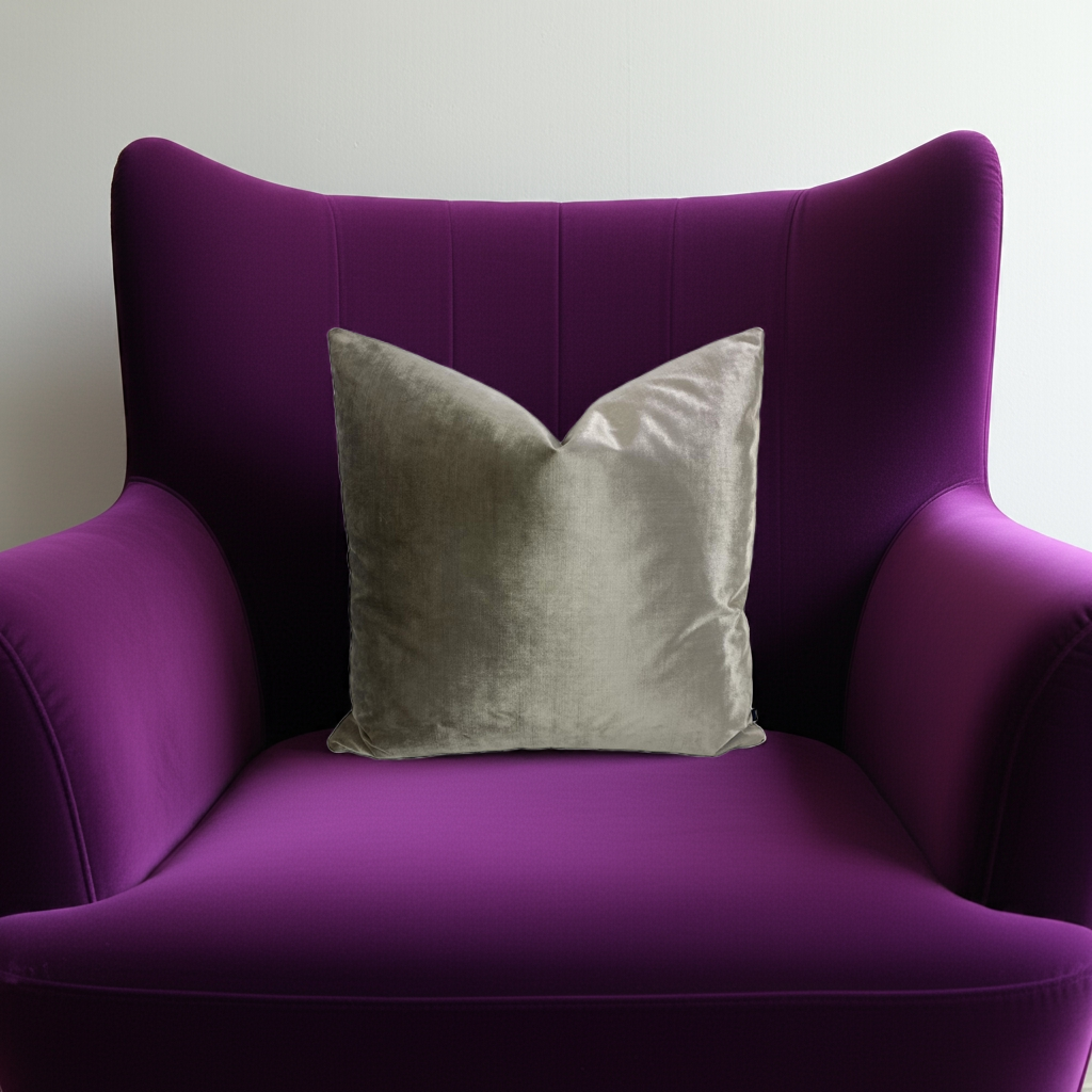 Glam Velvet Throw Pillows in Latte