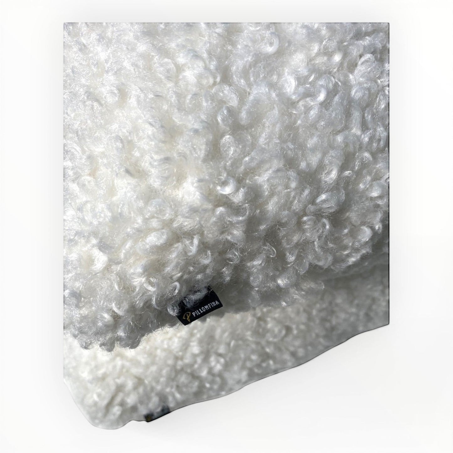 close up of curly boucle upholstery fabric texture