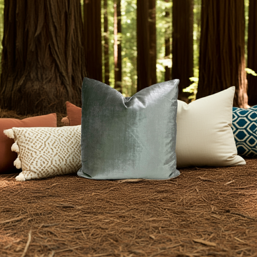 Jaclyn Smith Hollywood Velvet Throw Pillows in Spruce