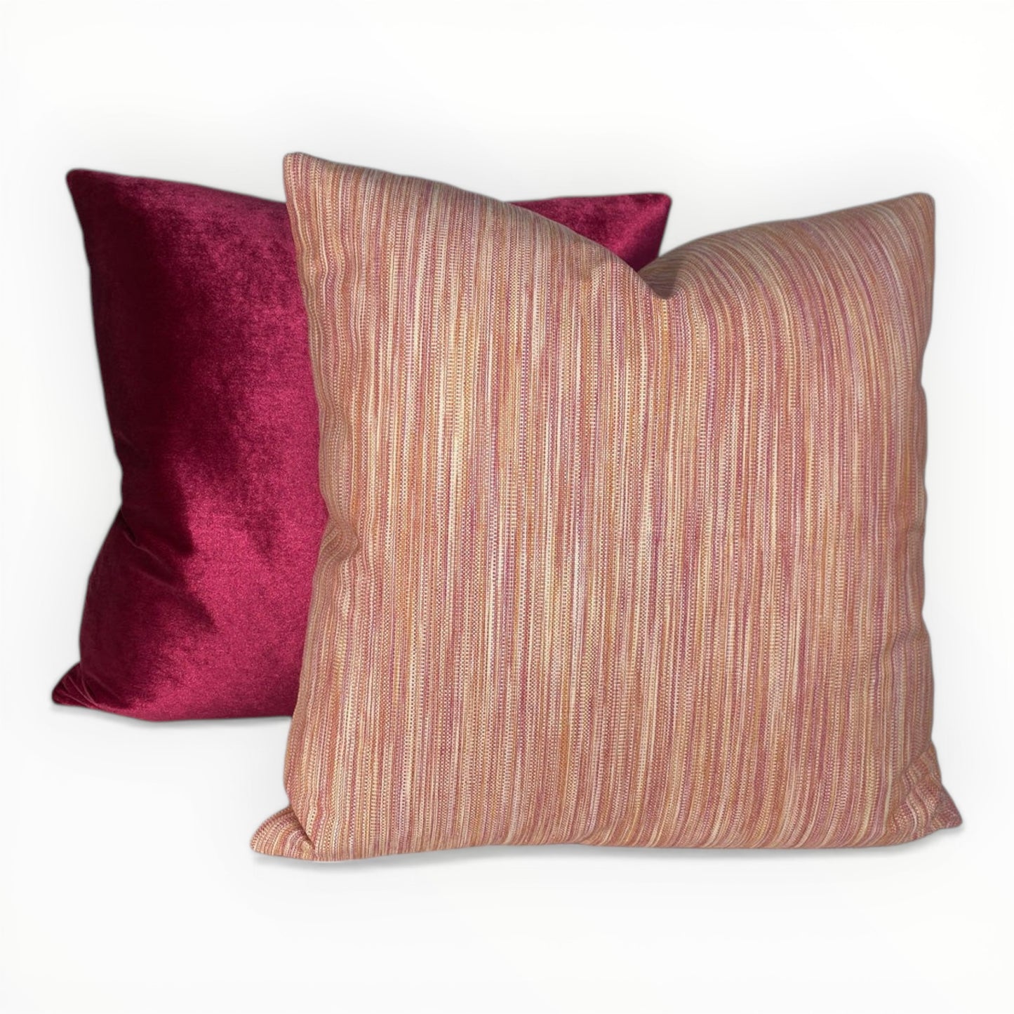 Shelly pairs well with our Fuchsia throw pillows