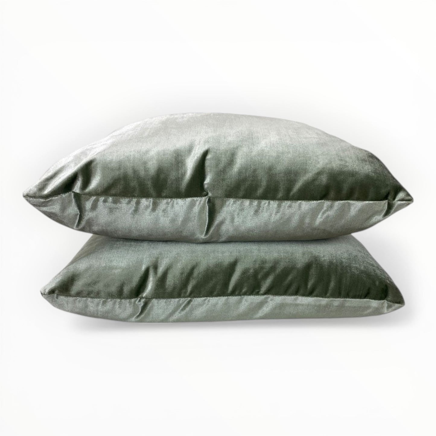 velvet fabric detail showing short pile and light reflection in spruce green
