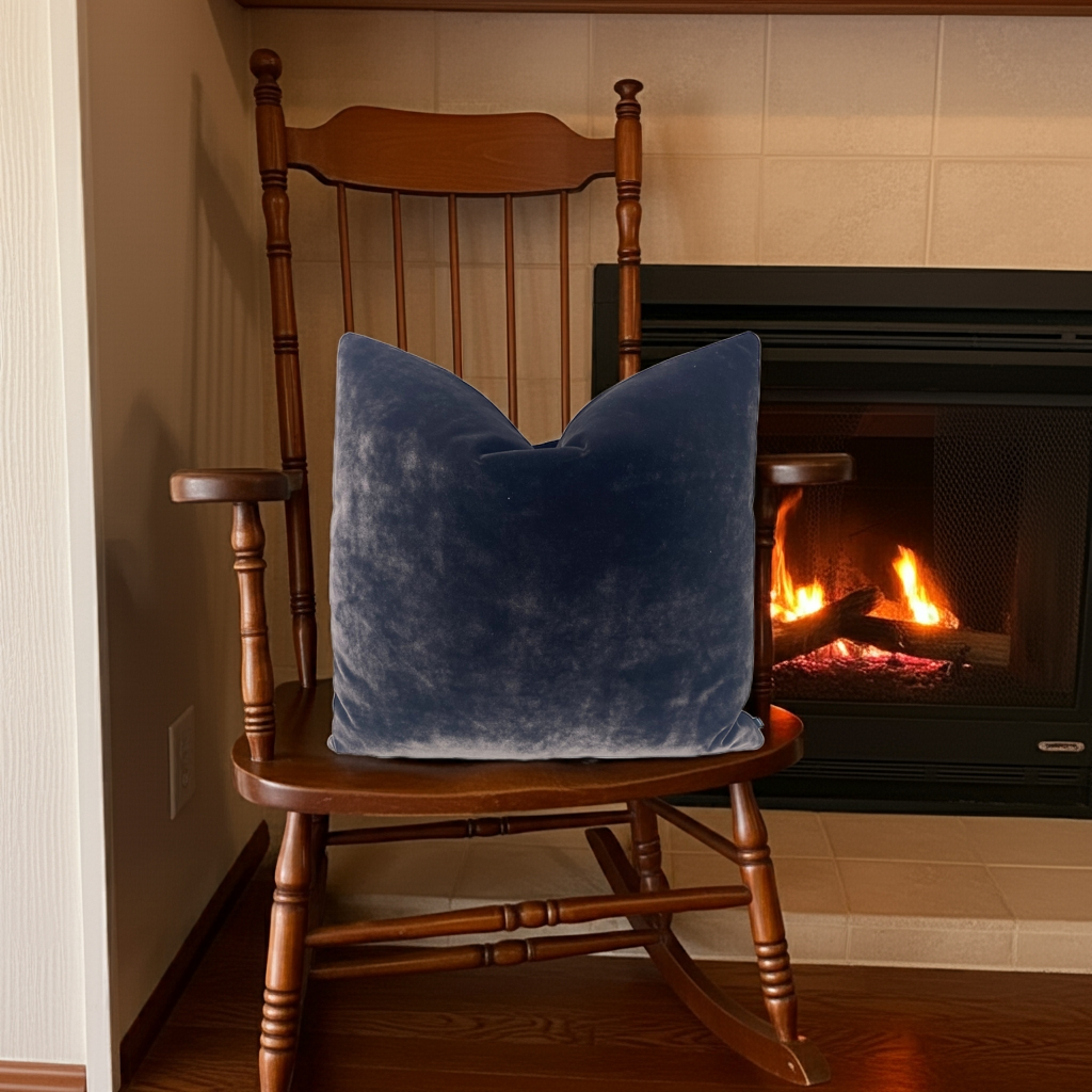 Designer Velvet Throw Pillows in Eggplant