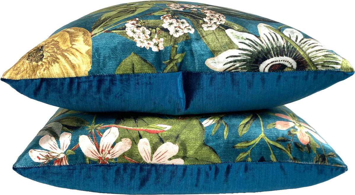 Kravet Passiflora Kingfisher Pillows