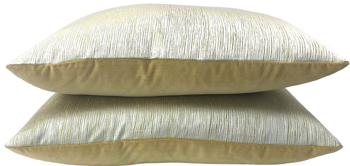 Designer Sateen in Shimmer & Gold Pillows