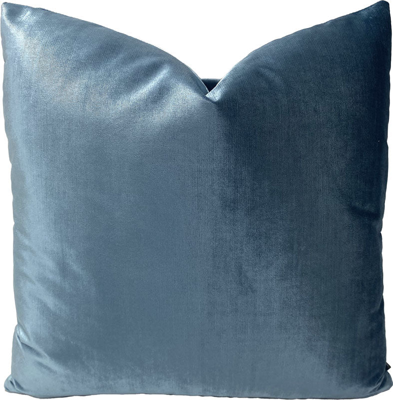 Designer Blue Velvet Pillows