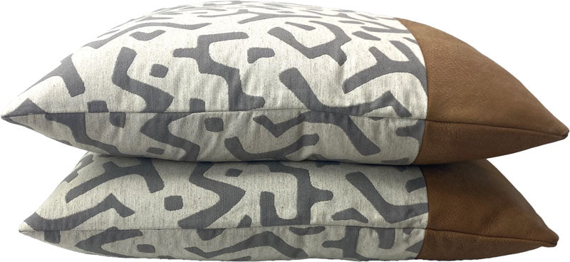 P/Kaufmann Nara & Italian Leather Pillows