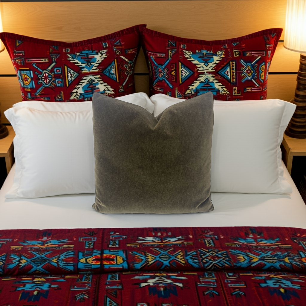 JB Martin Nevada Mohair Throw Pillows in Java