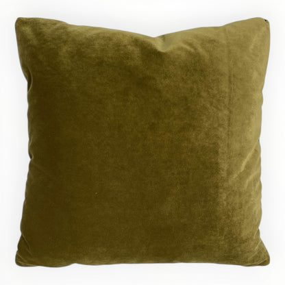 abstract ikat designer accent pillow in green tones