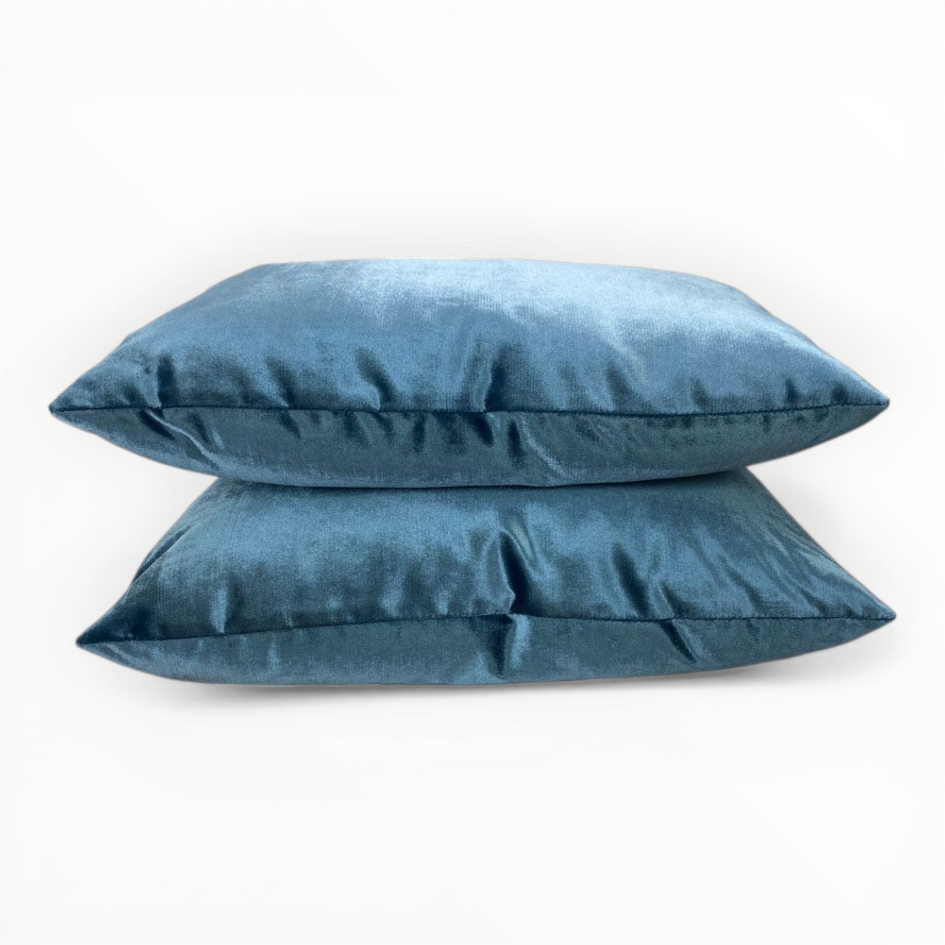 velvet fabric detail showing short pile and light reflection in admiral blue