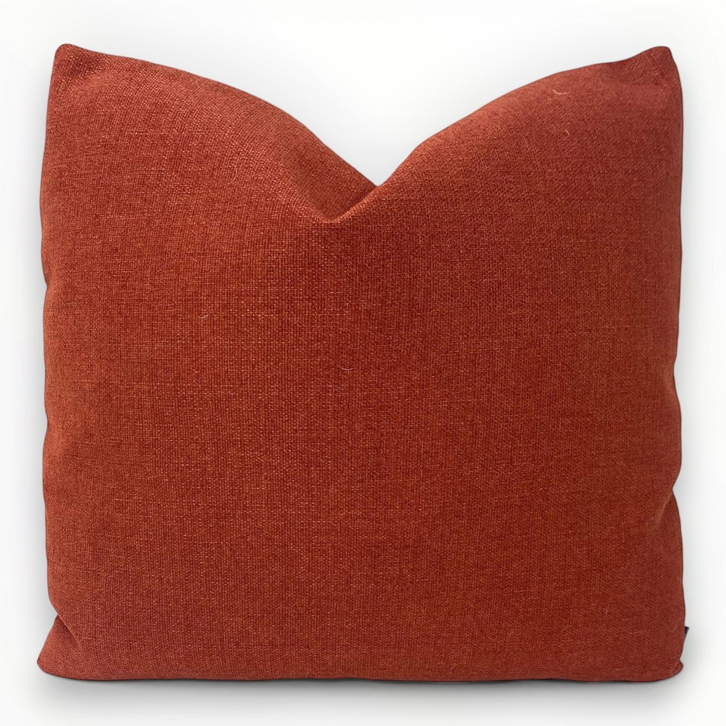brick chenille throw pillow cover with soft textured fabric