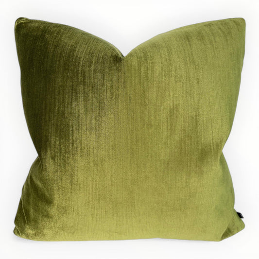 Decortex Electra velvet pillow cover in olive