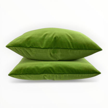 Decortex Glamour Velvet fabric detail in lime showing soft pile and light reflection