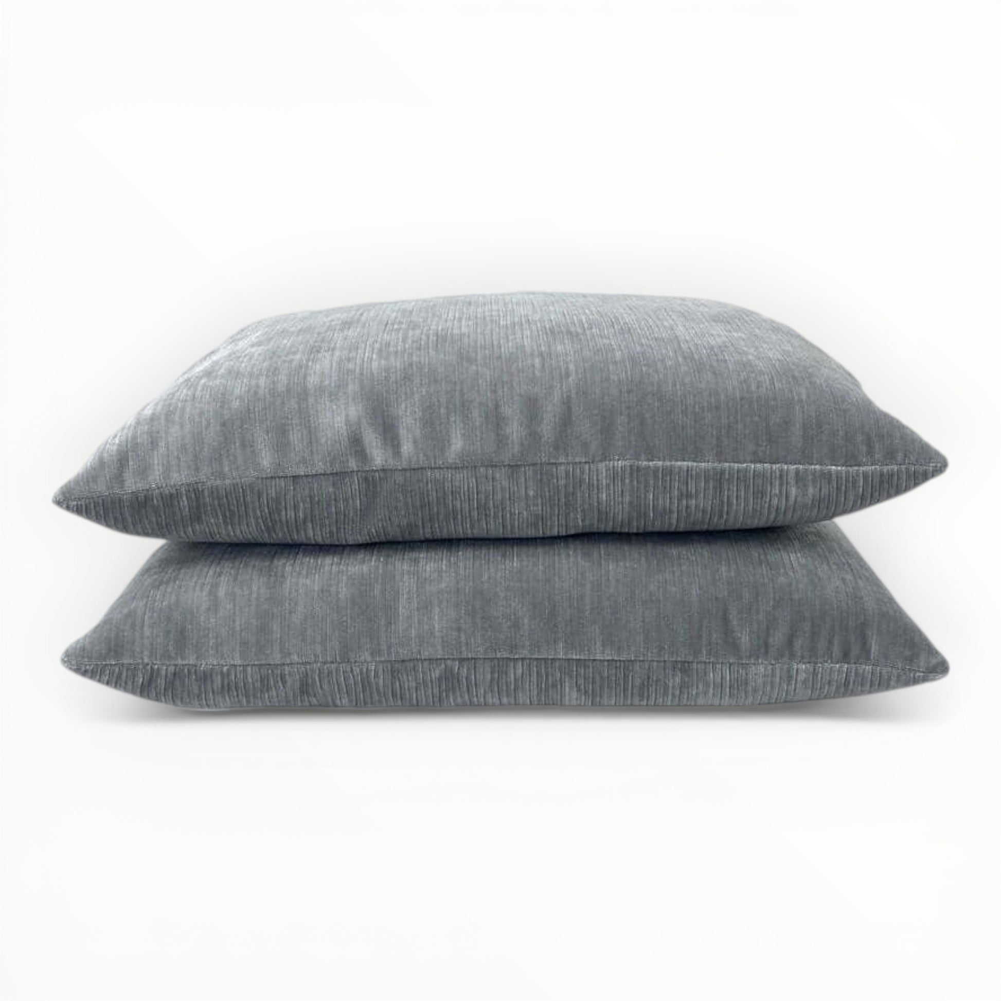 Decortex Electra steel gray velvet throw pillow covers