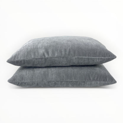 Decortex Electra steel gray velvet throw pillow covers