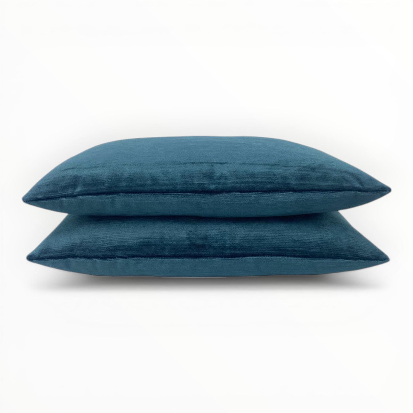 textured performance velvet pillow in ocean blue tone