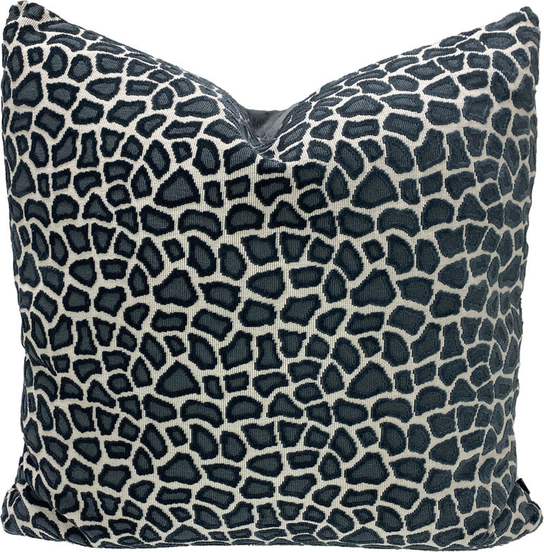 Designer Animal Print Pillows in Deep Grays