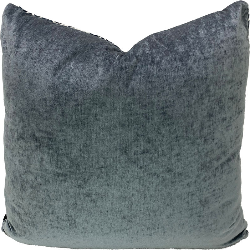 Back of Animal Print Pillows in Deep Grays