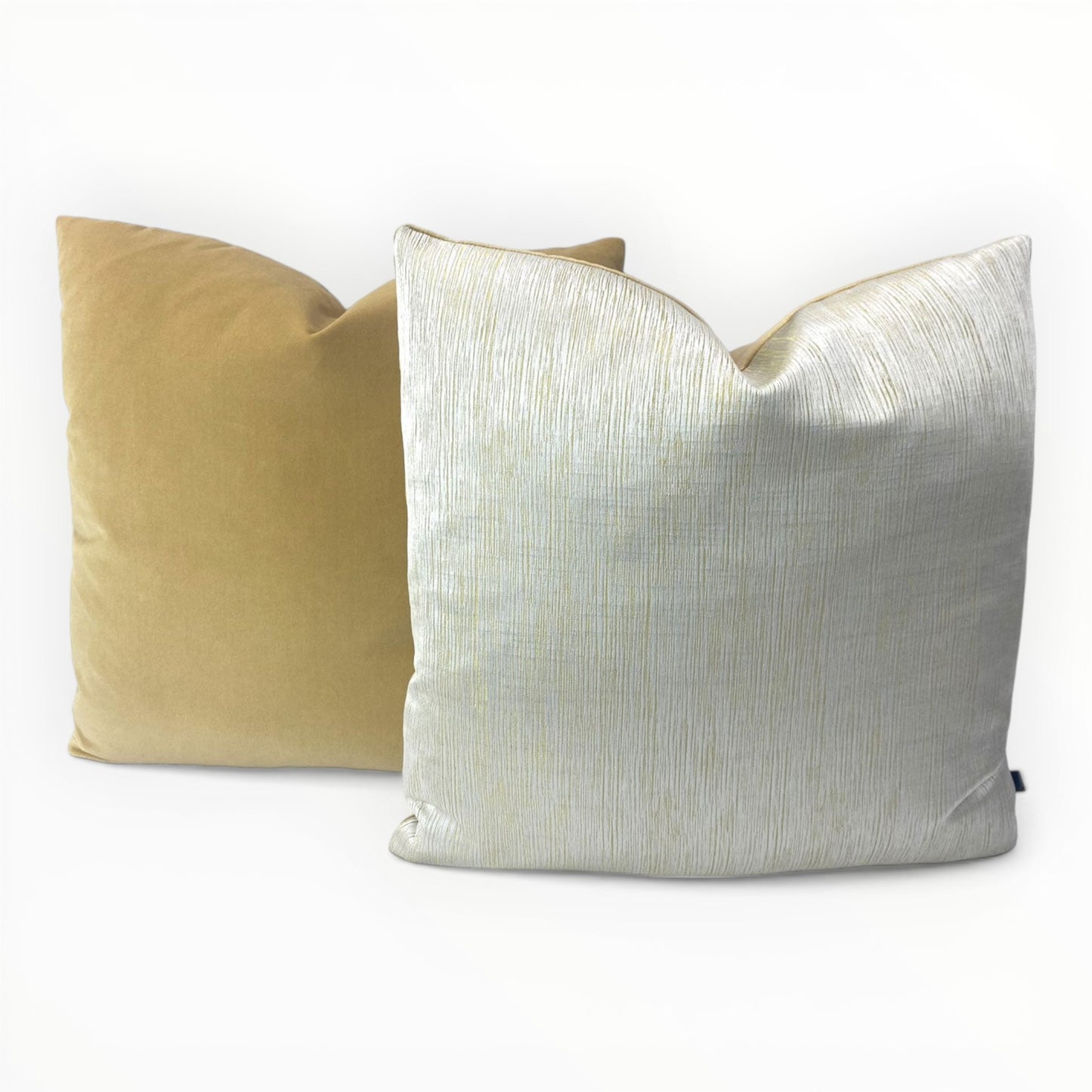 decorative pillow with gold velvet reverse
