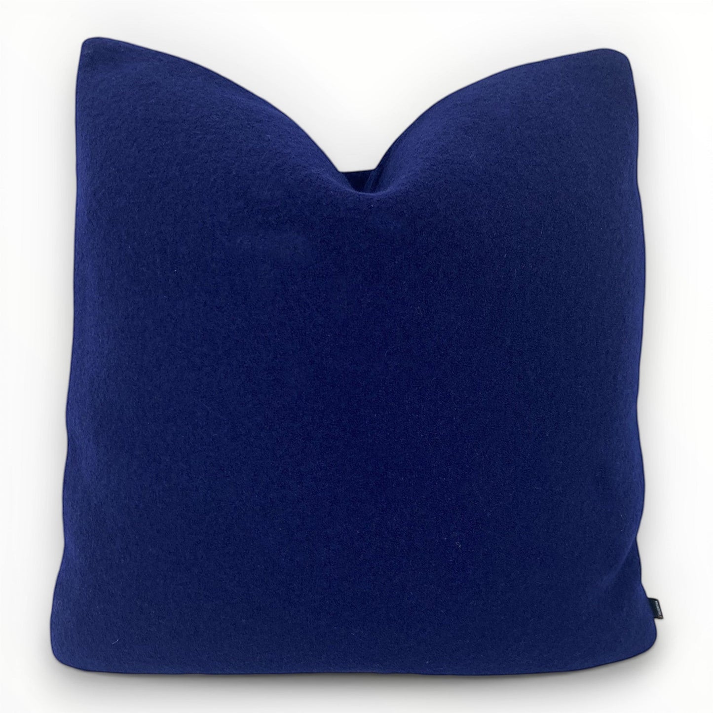 indigo boucle throw pillow cover with textured fabric