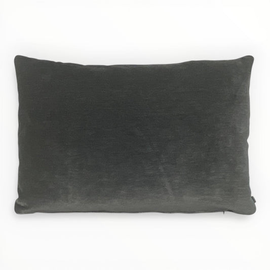 JB Martin Nevada mohair velvet lumbar pillow in pewter