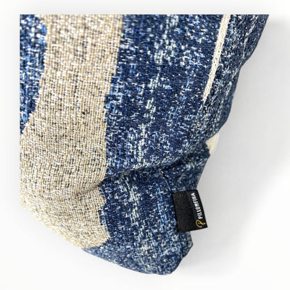 close up of woven upholstery fabric with organic pattern
