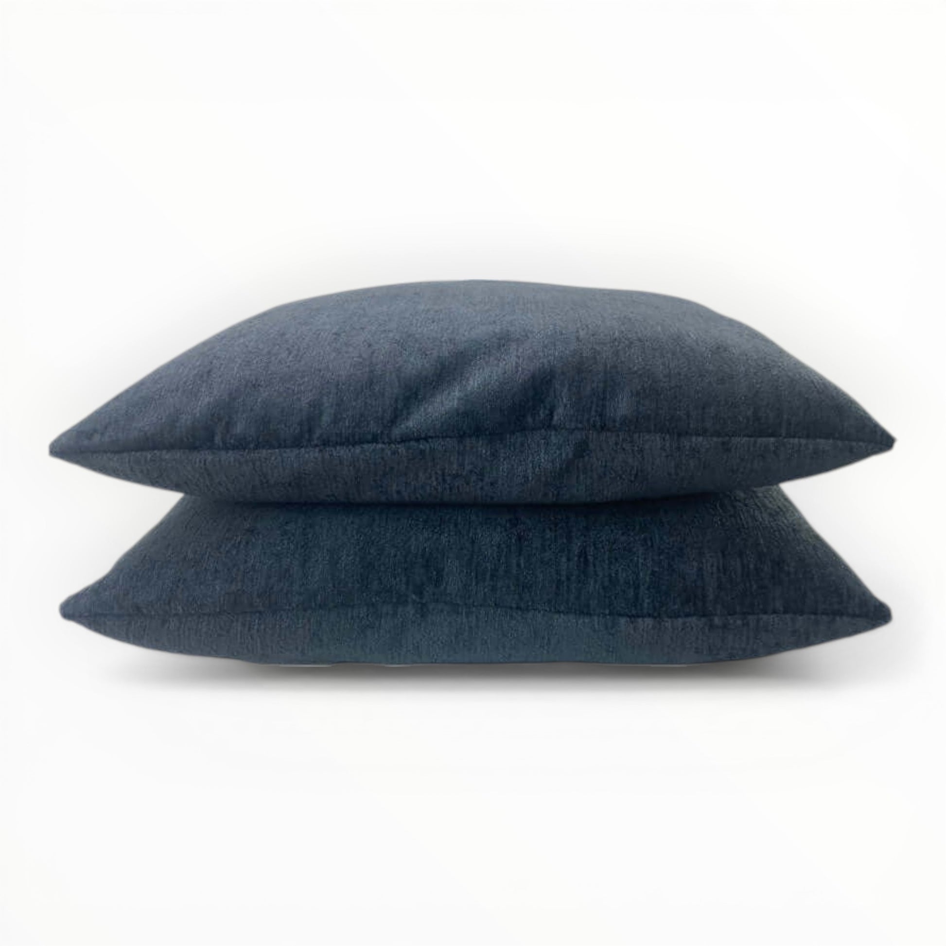 plush fabric detail showing deep pile texture in midnight blue