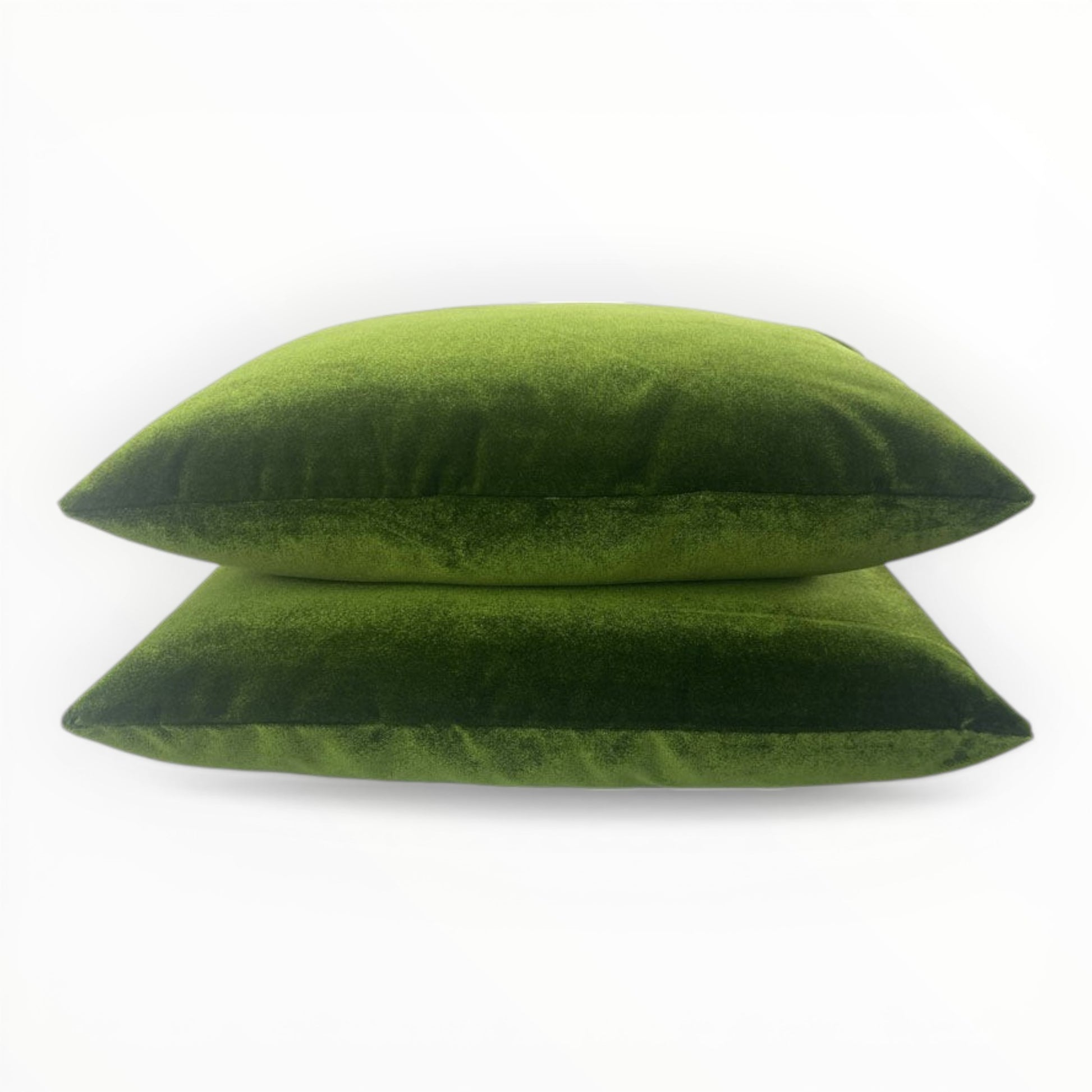 velvet fabric detail showing plush texture and subtle sheen in moss green