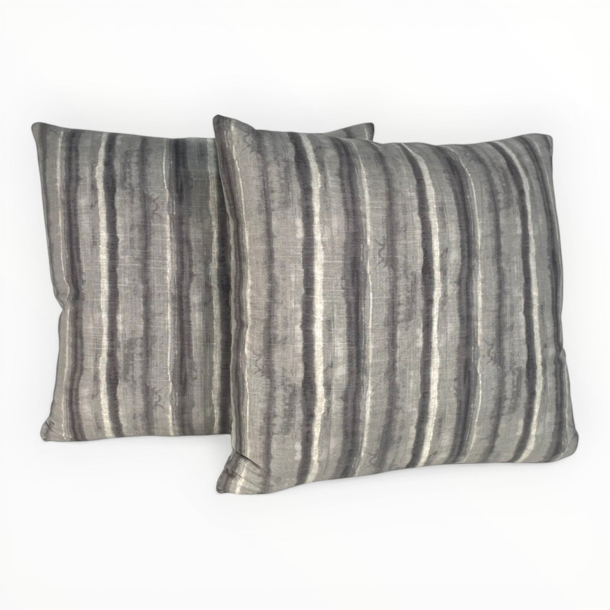 modern interior styled with taupe patterned pillow