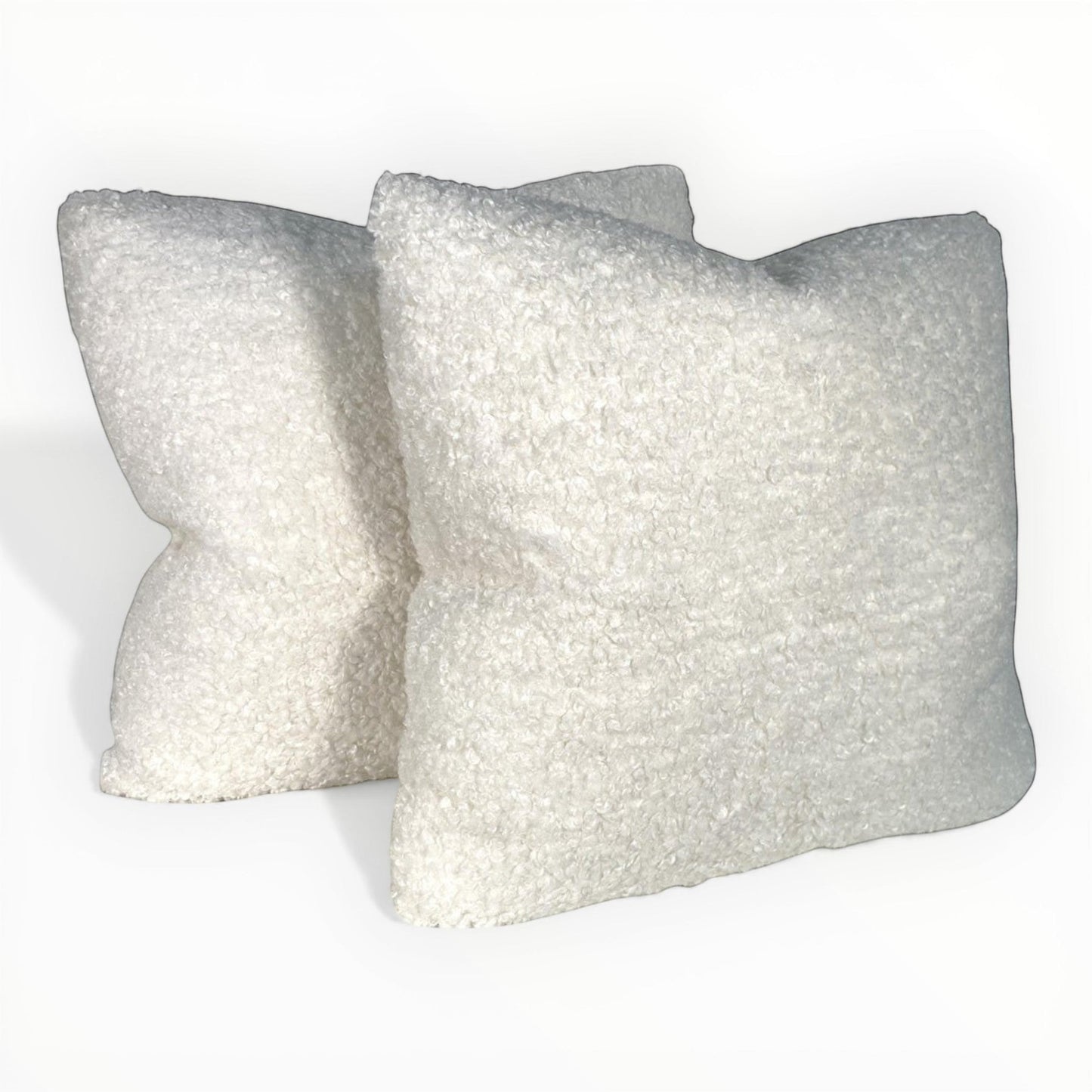 modern interior styled with neutral textured pillow