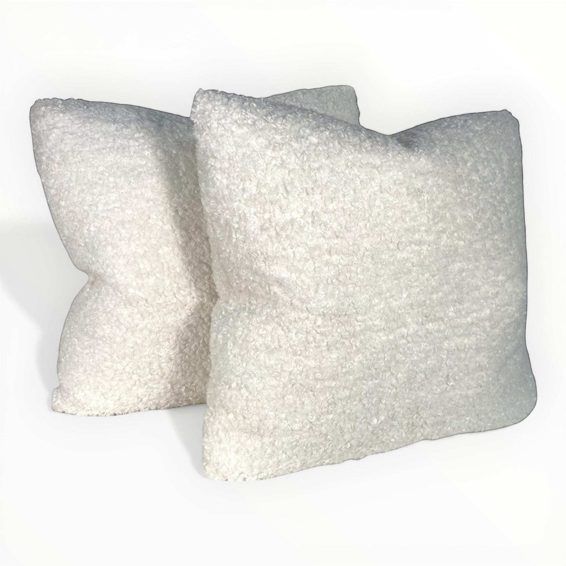 modern interior styled with neutral textured pillow